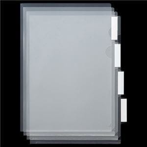 （まとめ） ニックス インデックス付クリアホルダー A4 山ずれ4山インデックス付 MS-ICH-YA4 1パック（3組） 20セット