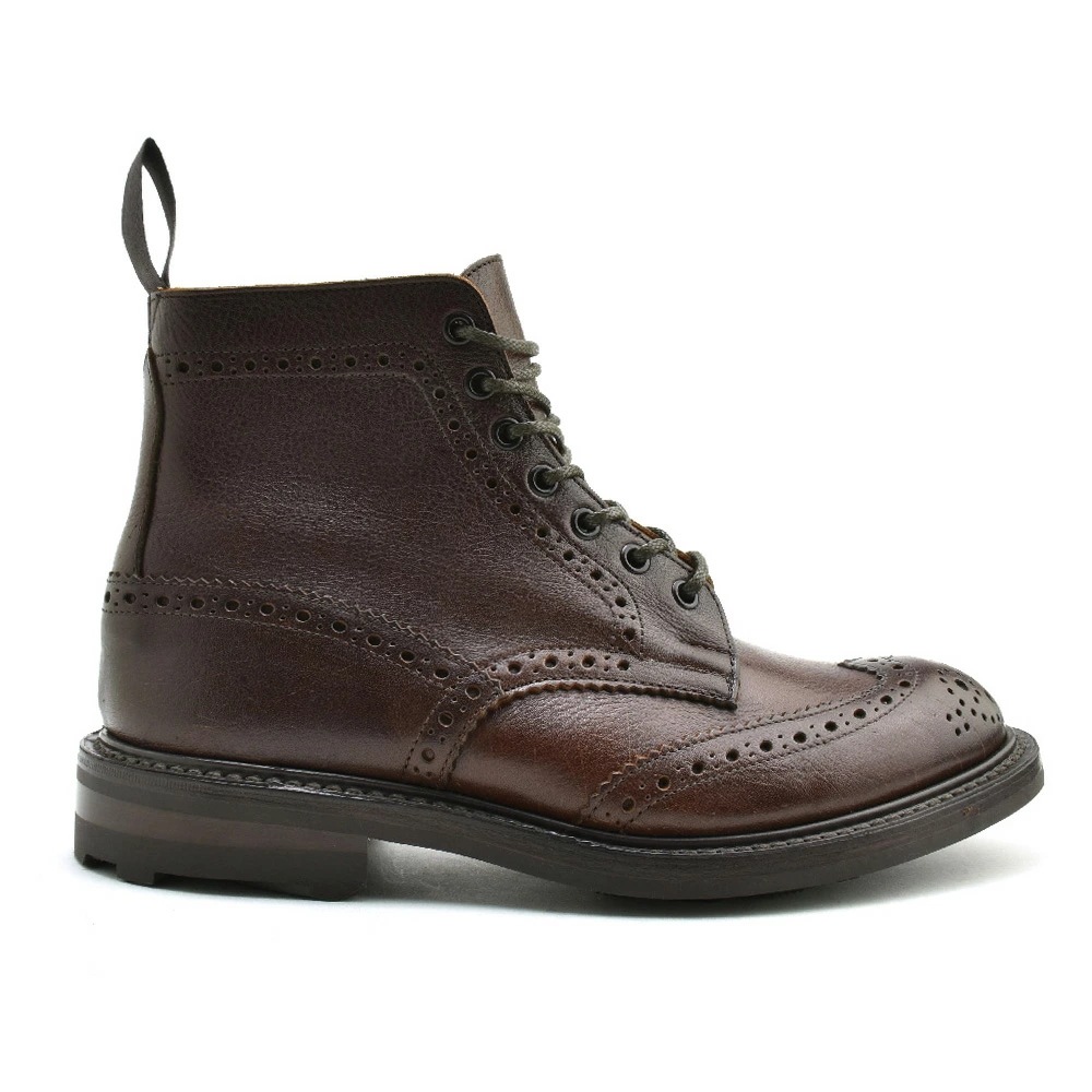 トリッカーズ カントリーブーツ モルトン メンズ ブローグブーツ リッジウェイソール クーズー ウィングチップ スナッフ 茶 TRICKER S MALTON SNUFF KUDU[2508-snuf