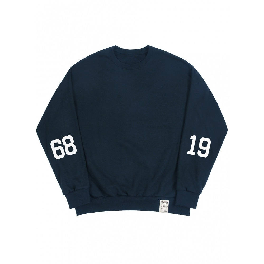 GRAVER エルボー 1968 ロゴマンツーマンネイビー