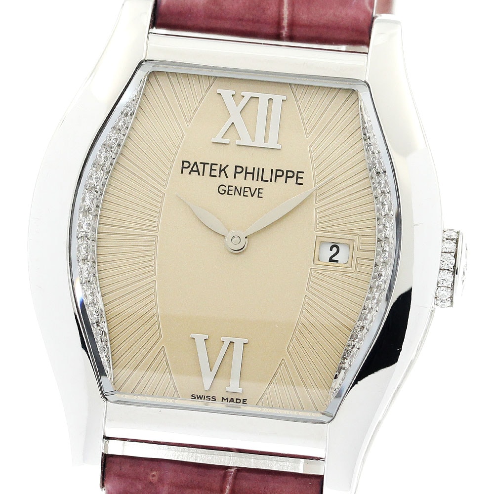 パテックフィリップ PATEK PHILIPPE 4949G ゴンドーロ K18WG ダイヤ デイト クォーツ レディース _832024【中古】