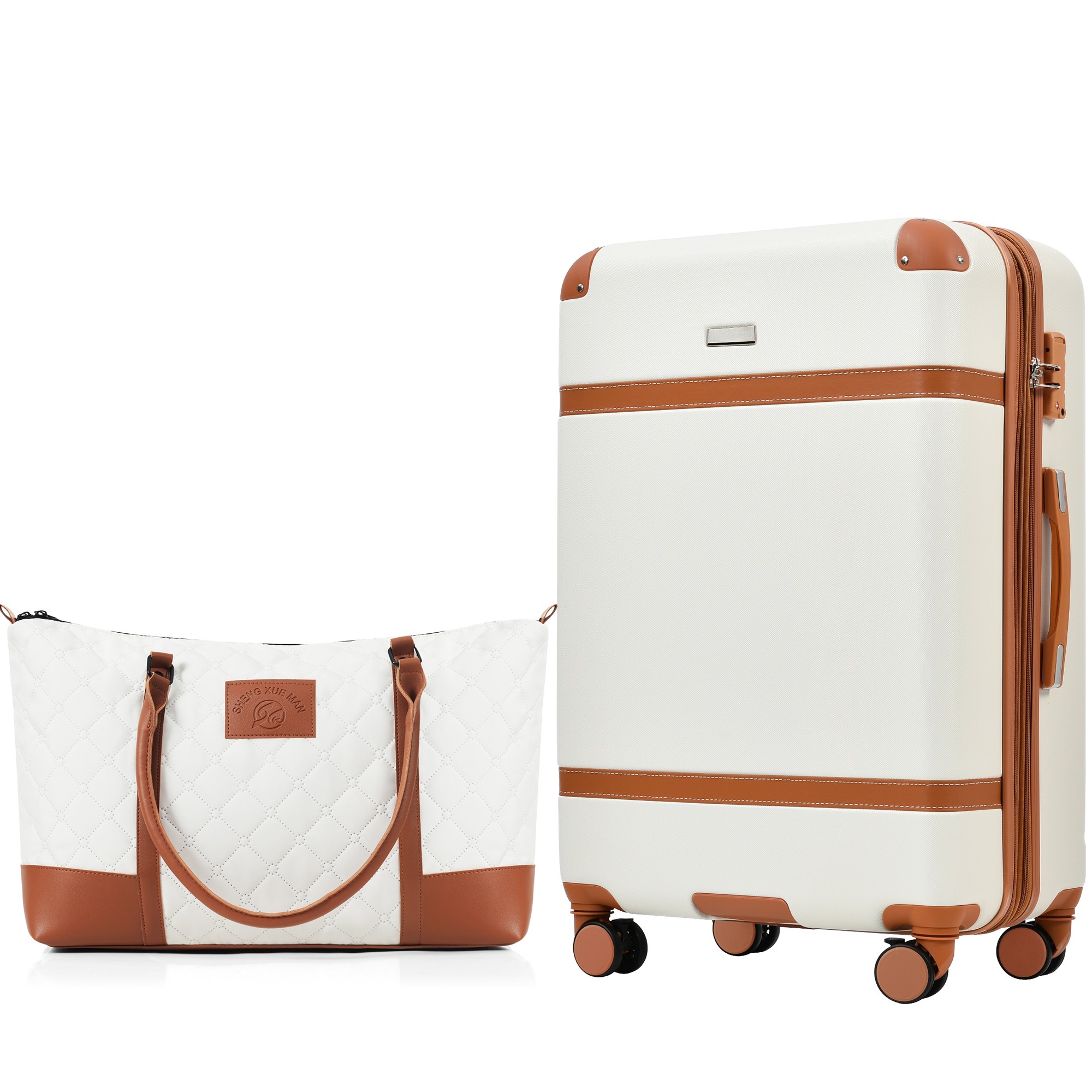 スーツケース Mサイズ トートバッグ ハンドバッグ レディース バッグ 手提げ 大容量 キャリーケース キャリーバッグ ストッパー付き 容量拡張機能 フック式底足 TSAロック搭載 4日-7日用 中型