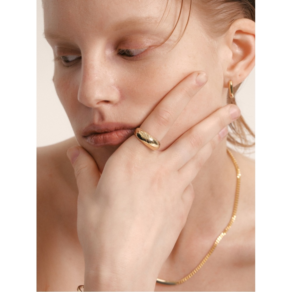 LUNNE シルバー925 ディス퍼 ドーム リング L #LSR32