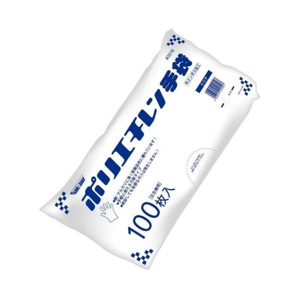川西工業 ポリエチレン手袋 外エンボス エコノミー クリア L 1セット（100枚x60パック）