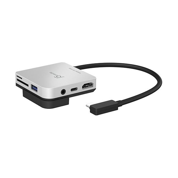 j5Create USB-C対応6in1マルチアダプター（iPadPro用パッド付属）スペースグレー