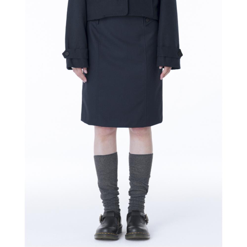 MISEKI SEOUL Button midi skirt NAVY MSK2403008NV