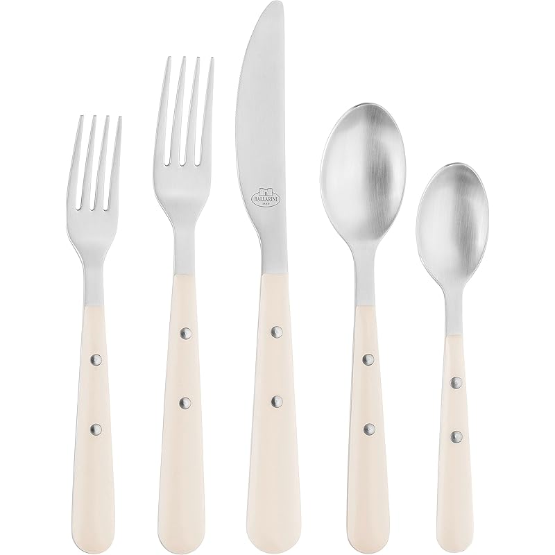 Ballarini バッラリーニ 「 アヴォラ カトラリー 20pc セット クリームホワイト 」 カトラリー テーブルウェアセット 【日本正規販売品 】 Ballarini Flatware Avo