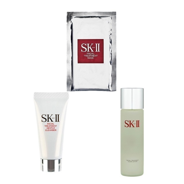 エスケーツー（SK-II／SK2） ピテラベーシックケア 3点セット/FTマスク 1枚 ＋ FTジェントルクレンザー 20g ＋ FT クリア ローション 230ml