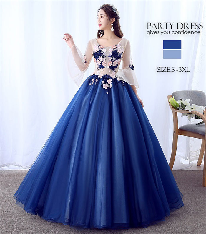 カラードレス 衣装 aライン ウエディングドレス プリンセス お呼ばれドレス ピアノ演奏会 発表会 パーティードレス 結婚式 ワンピース ロングドレス レディース ドレス 可愛い マキシワンピース フ