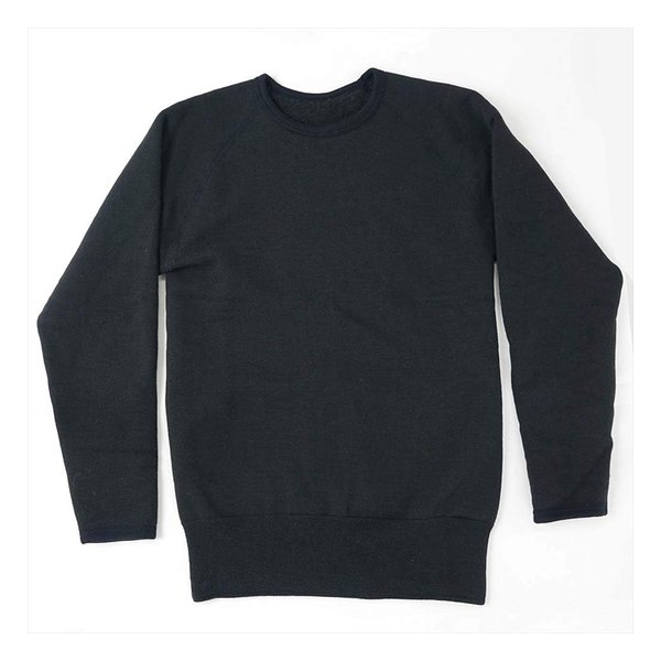 もちジョイ超極厚 丸首長袖シャツ インナー ブラック Mサイズ MJM003BKM