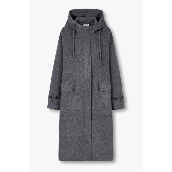 手作りフード付きロングコート 9195411112087