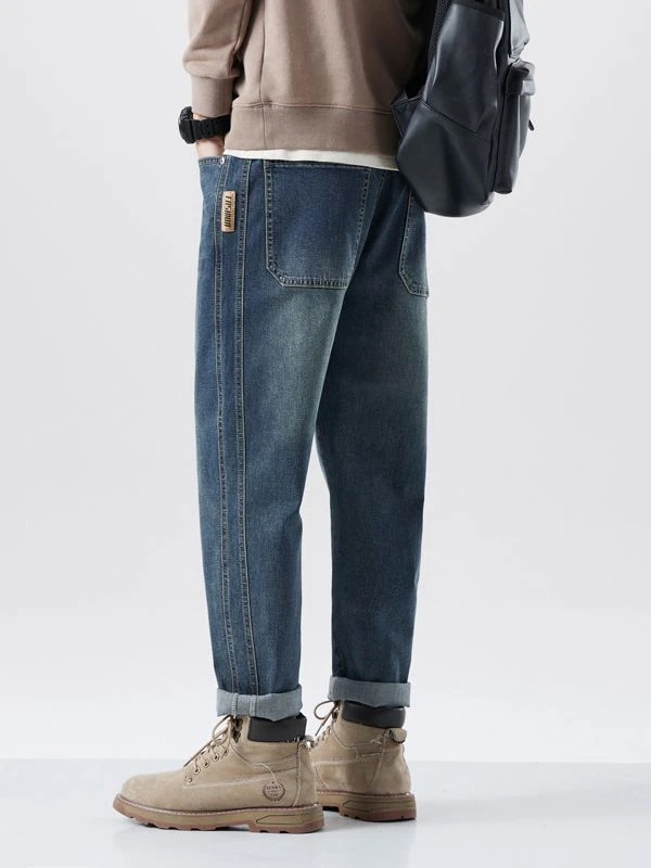 新作 おしゃれ カジュアル 大きいサイズ メンズロングパンツ デニム カジュアルパンツ メンズファッション ワイドパンツ 着痩せ デニムパンツ 韓国ファッション