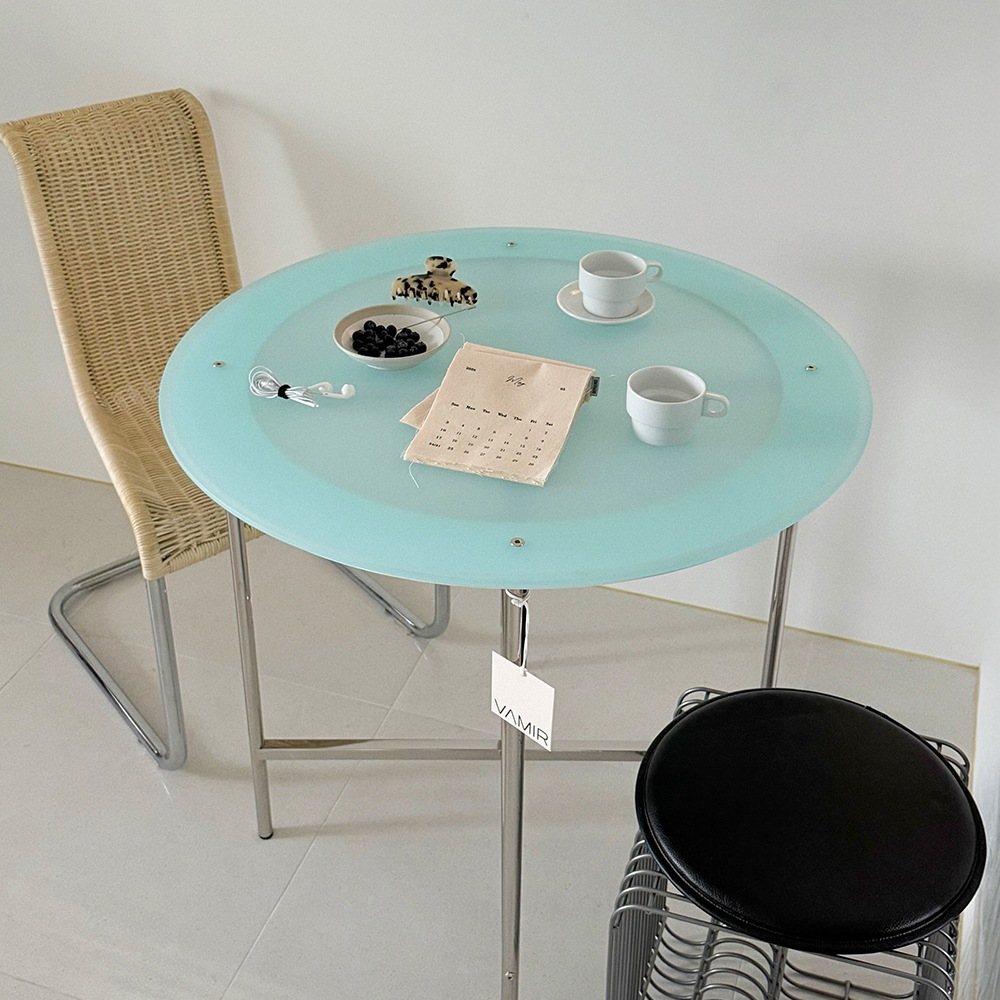 ソーダポップアクリルテーブル 韓国インテリア サイドテーブル カフェ 80×80×75.5cm