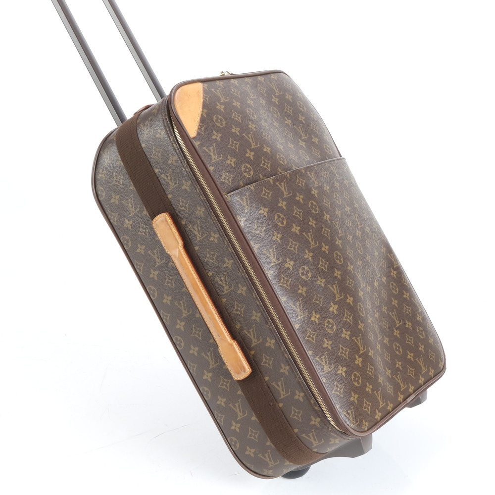 極美品 モノグラム ペガス55 M23294 レザー×コーティングキャンバス スーツケース キャリーケース バッグ 出張 旅行 トランク A4 メンズ RRE CQ38-10 中古