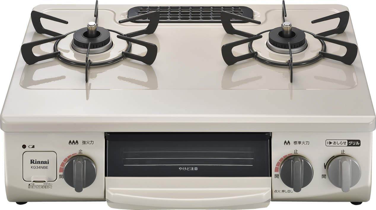 リンナイ ガスコンロ KG34NBEL 13A Qoo10] リンナイ 送料無料リンナイ ガスコンロ KG34N : キッチン家電