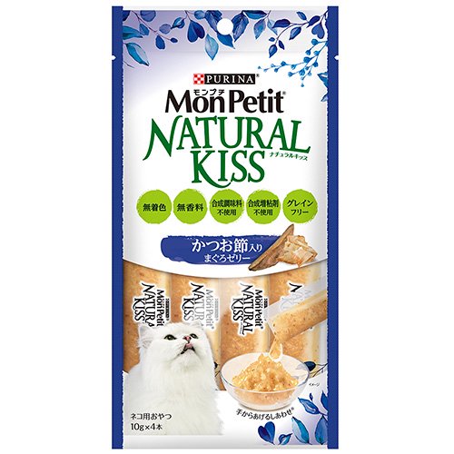 ナチュラルキッス　かつお入りまぐろゼリー　４０ｇ（１０ｇX４本）X３０袋　ＣＲＣ35―25―20―25―00