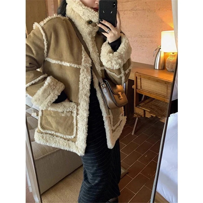 厚手 皮毛 ジャケット コート アウター 保温 ダウンジャケット秋 トップス 冬 ゆったり コート