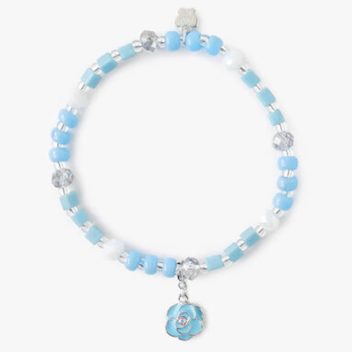 蝶モチーフ ビーズブレスレット 2Way 仕様 薔薇モチーフ ビーズブレスレット ジュエリー ジェンダーレス ビーズ ブランド デイリー お祝い 贈り物 プレゼント ギフト 誕生日 ブランド ホワイト