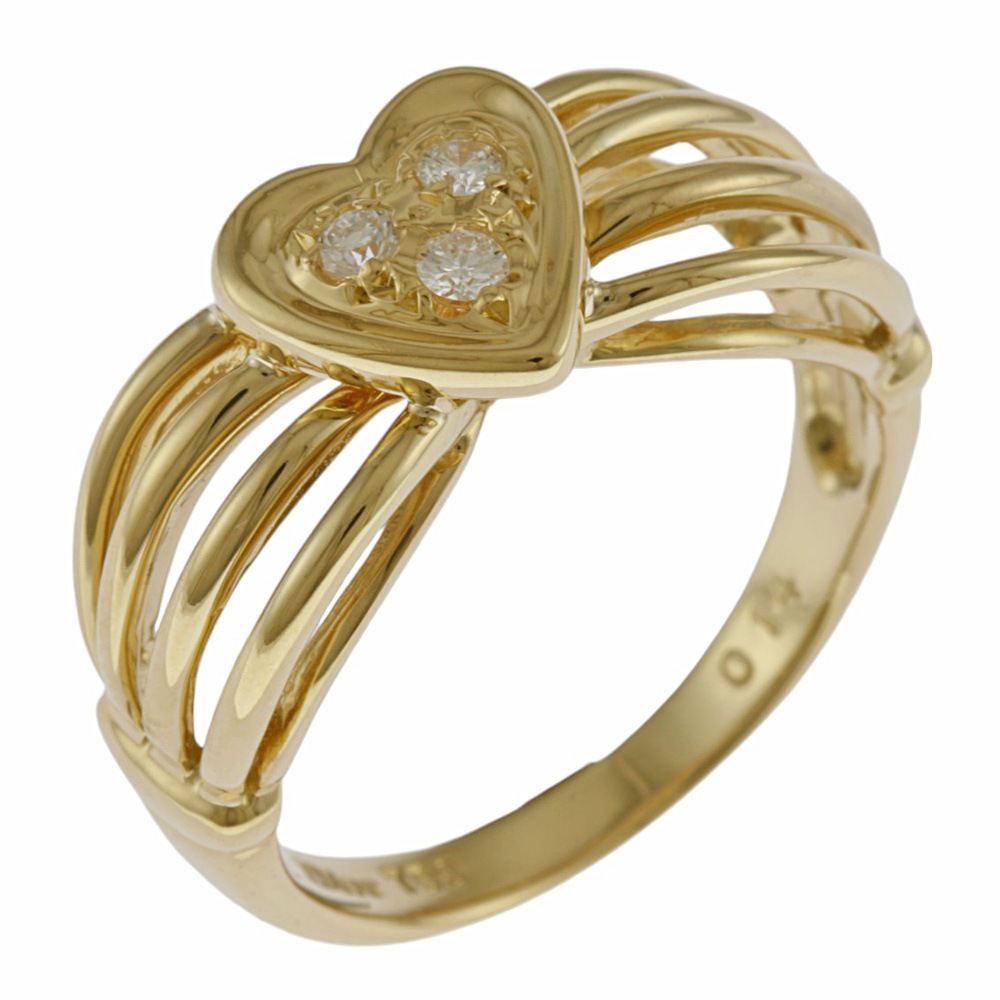 クリスチャンディオール リング 指輪 11号 18金 K18イエローゴールド ダイヤモンド Christian Dior 中古 美品