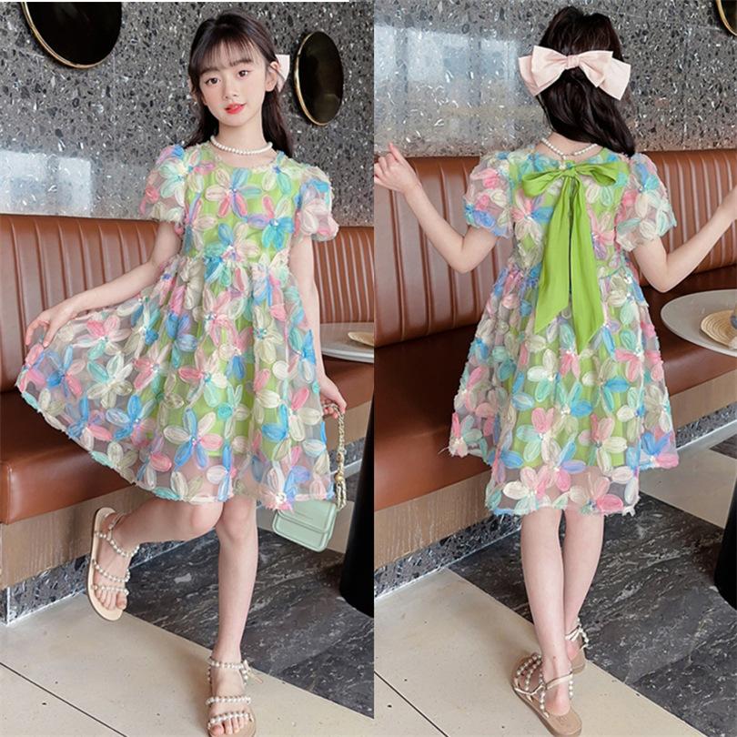 【急速出荷!】ドレス キッズワンピース パーティードレス 花柄 ガール衣装 子供服 ル 洋服 プリンセス 誕生日 学園祭 発表会 カラードレス 夏女の子ワンピ ポイントの使用