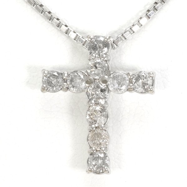 PT1000 PT850 ネックレス ダイヤ 0.5 約40cm ジュエリー 中古