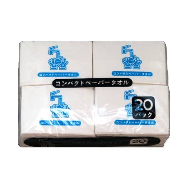 コンパクトペーパータオル 坪野谷紙業 12枚 20個入り X30パック