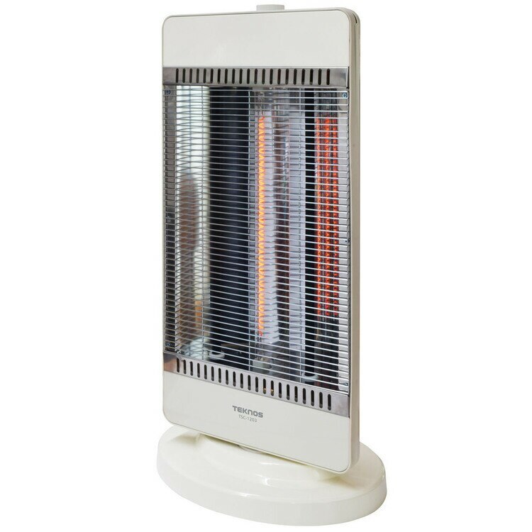 TEKNOS コンビヒーター3灯（シーズヒーター2＋カーボン1）1200W ホワイト TSC-1203 (D)(B)　メガ割