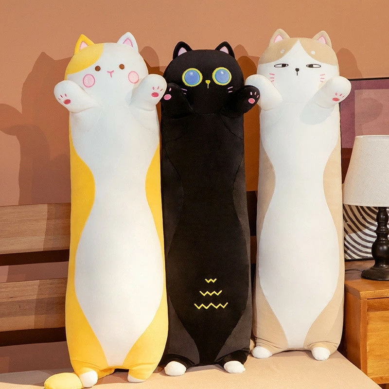 柔らかい 50cm 110cm 70cm ねこ 抱き枕 動物の枕 90cm ネコおもちゃ ロングスロー枕 多機能 ぬいぐるみ 癒しギフト 昼寝まくら 添い寝 漫画猫 プレゼント プレゼント ふわふわ