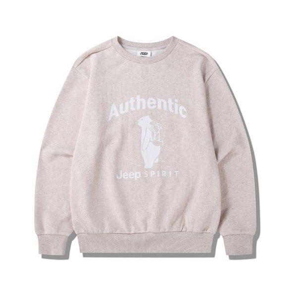 ベアプリントスウェットシャツ JP3TSU893MB