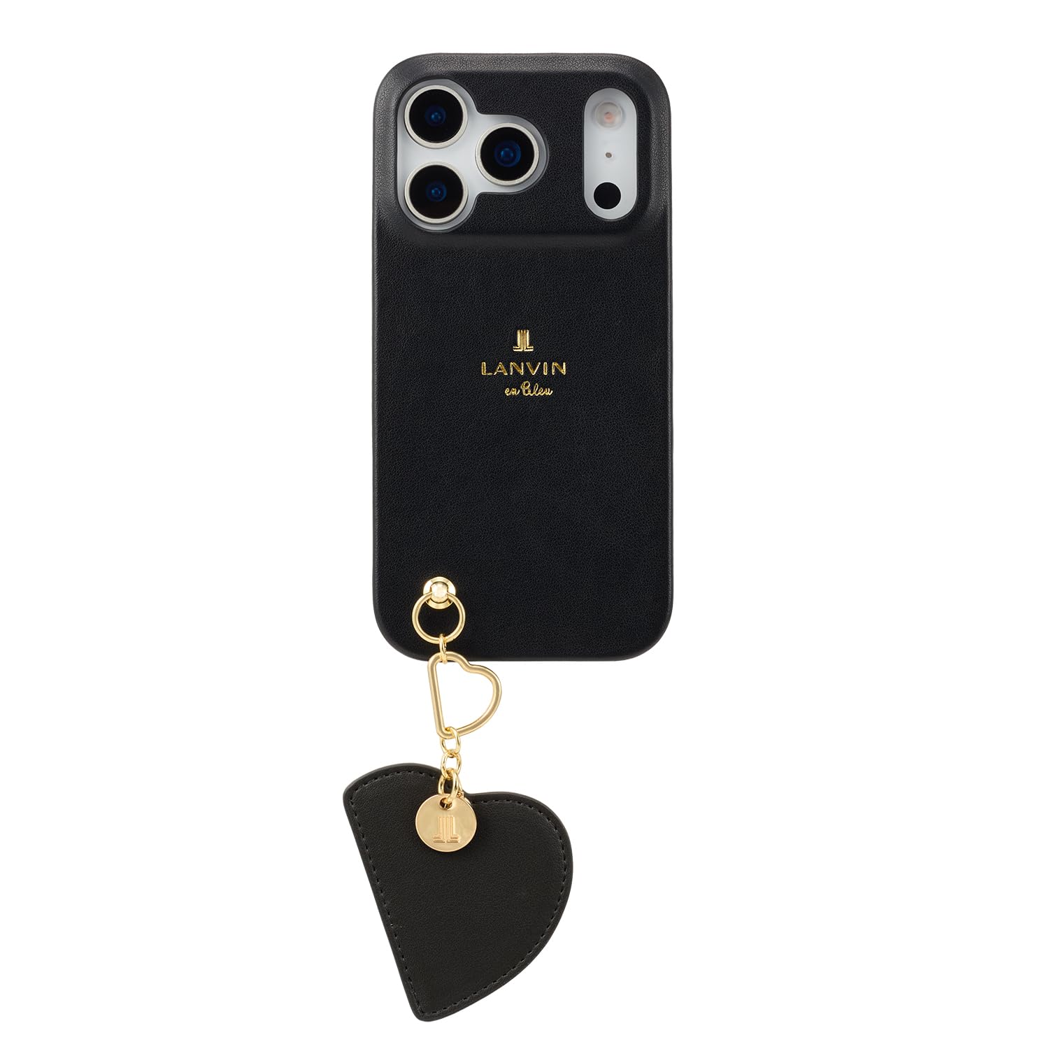 [LANVIN en Bleu] iPhone 17 Pro用スマホケース スリムラップケース Slim Wrap Case with Heart Mirror Charm 正規品 ランバンオンブルー