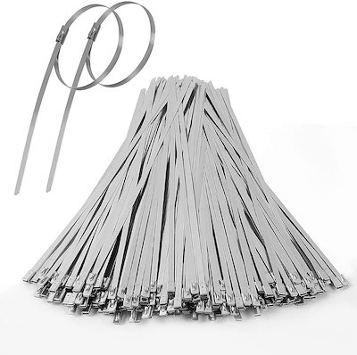 他サイト： （100本入り）ステンレス結束バンド 4.6mm×300/400ｍｍ 7.9×300mm 100本 金属 バンド ステンレスケーブルタイ 金属製 室外用 耐熱性 耐候性 耐食性 (4.6*300(10の商品画像