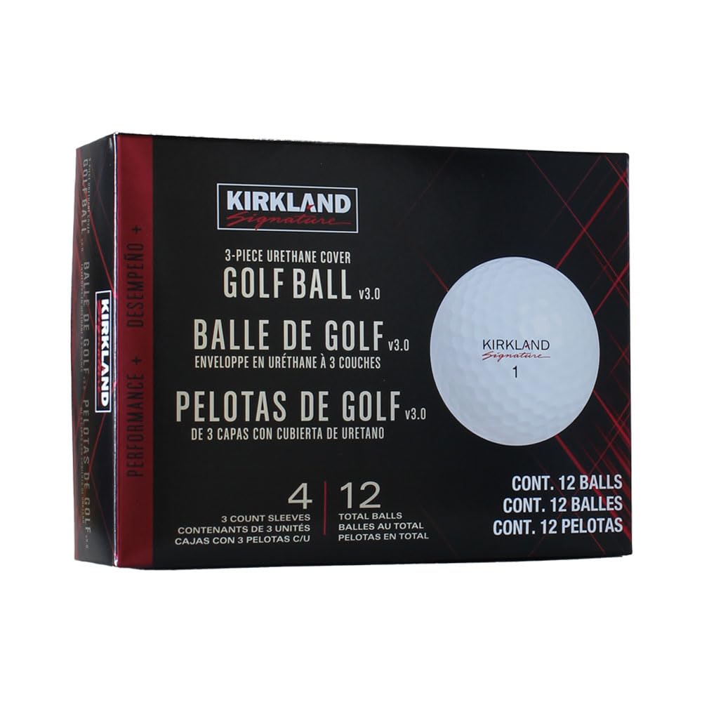 最安値挑戦 KIRKLAND Signature パフォーマンス V3 ゴルフボール ３ピースウレタンカバーボール １ダース 12個入