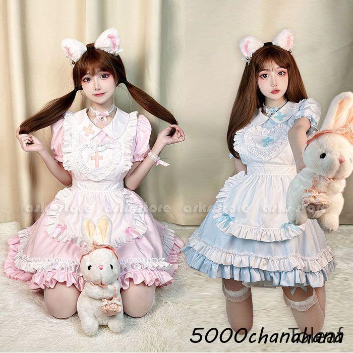 仮装 衣装 コスチューム 膝丈 [本日のセール]レディースメイド服 メイド 半袖 アニメ ワンピース ロリータ 文化祭 コスプレ ゴシック ゴスロリ コスプレ衣装 学園祭