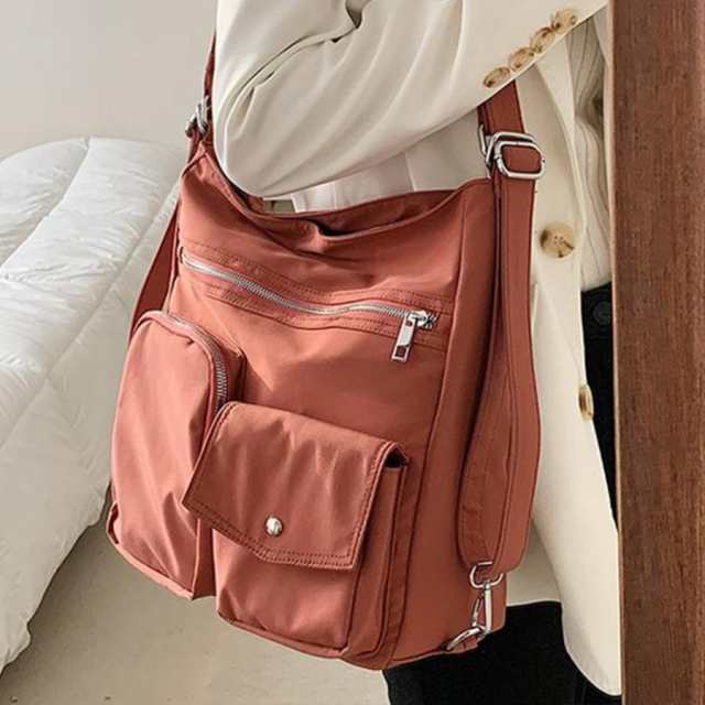 ナイロンショルダーバッグ 無地 大容量 大容量 バックパック 通学 小さめ おしゃれ 軽い 通学リュック 5,646円