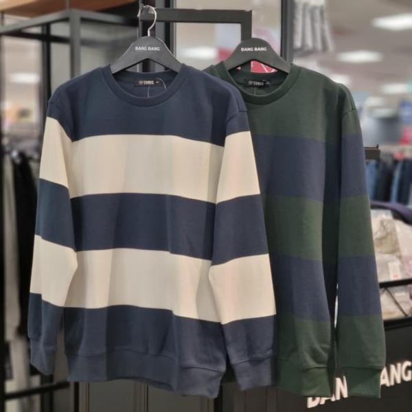 HC21 共用ツートン配色ベーシックマンツーマンTシャツ CTL614 (S40871187)