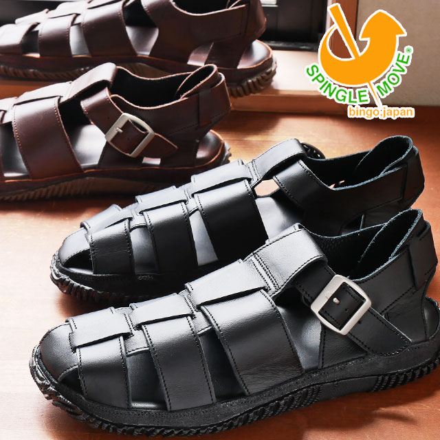 スピングルムーブ メンズ サンダル グルカサンダル レザーサンダル カジュアルシューズ コンフォートサンダル 本革 メイドインジャパン 日本製 靴 SPM-1701 ブラック 黒 ブラウン 16,280円