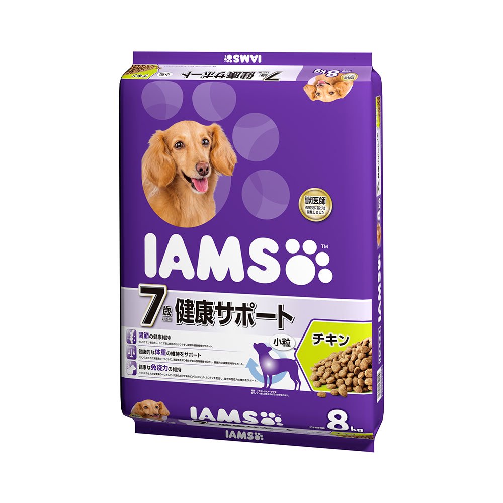 ドッグフード　７歳以上用　健康サポート　チキン　８ｋｇ　正規品　ＩＡＭＳ　高齢犬用　お一人様２点限り　ＣＲＣ45―05―40―01―30