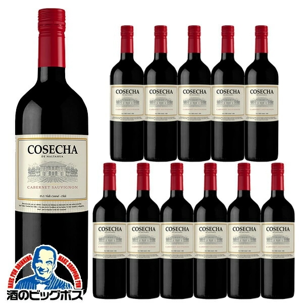 【赤ワイン チリワイン】【本州のみ 送料無料】コセチャ カベルネソーヴィニヨン 750ml×1ケース/12本(012)