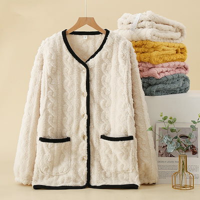 【2025新作】ルームウェア パジャマ セット ニュースタイル 秋冬 快適 裏 レディース 厚手 コーラルフリース 品質良い