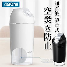 加湿器 ダブルノズル 卓上加湿器 オフィス 静音 超音波式 小型 大容量 500ml 車載 ミニ加湿器 大容量 2つ吹出口