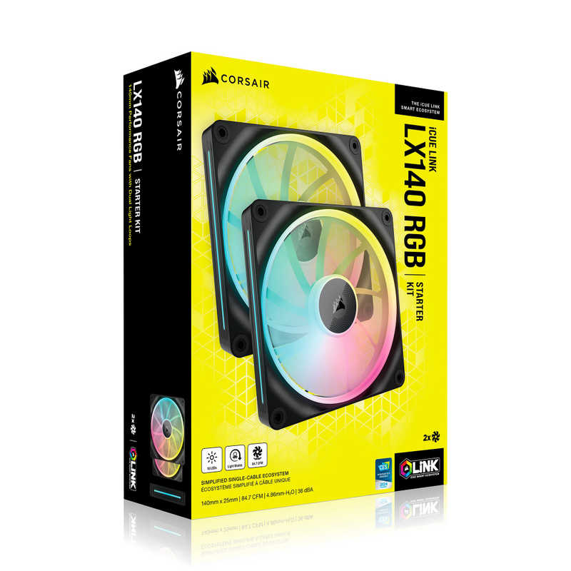 コルセア　CORSAIR　iCUE LINK LX140 RGB Dual Fans Starter Kit　CO-9051028-WW