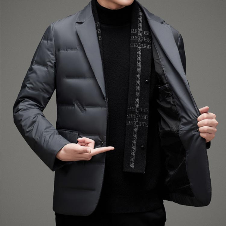 防寒着 ダウン きれいめ ダウン入り ダウンジャケット テーラードジャケット 長袖 アウター あったか メンズ ダウンコート 防寒 暖かい 羽織り 冬服 おしゃれ 冬服 スーツジャケット ビジネス カ