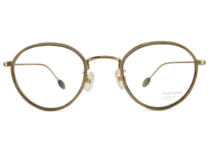 マミューズ mamuse m-8033 日本製 M01 フルリム チタン レディース めがね メガネ 眼鏡