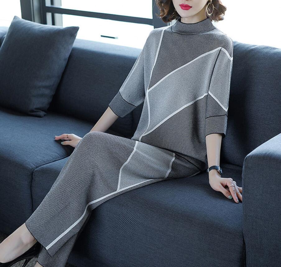 セットアップ ワイドパンツ 上下セット スーツ トップス 秋 冬 レディース きれいめ ニットパンツ ワイドパンツ ニット セーター リゾート カーディガン 大人 スーツ 大きいサイズ 長袖 カジュア