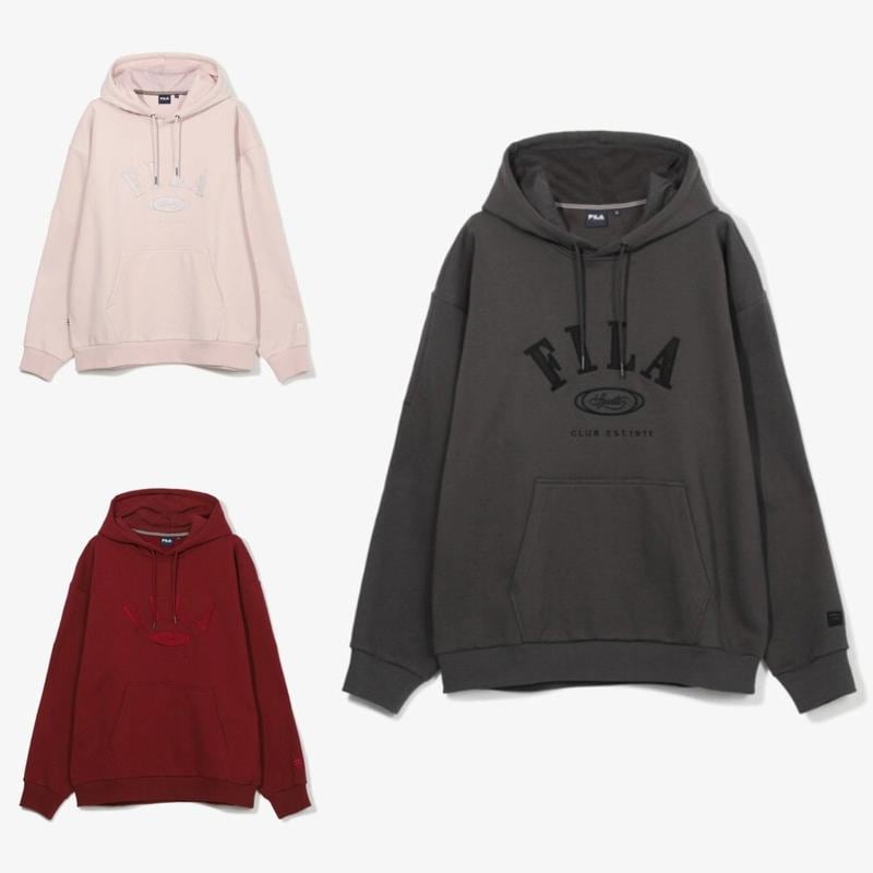 男女共用グラフィック裏起毛フード付き -FS254PO01X003 (3colors)