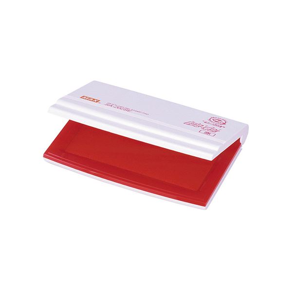 (まとめ) マックス 瞬乾スタンプ台 中形 赤 SA-202SEカミバコ 1個 (×10セット)