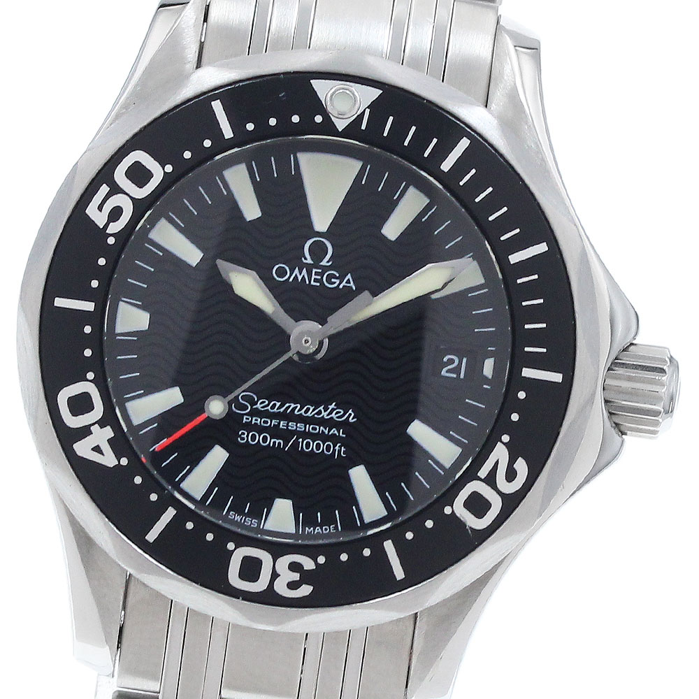 オメガ OMEGA 2282.50 シーマスター300 デイト クォーツ レディース 良品 保証書付き_943643【中古】
