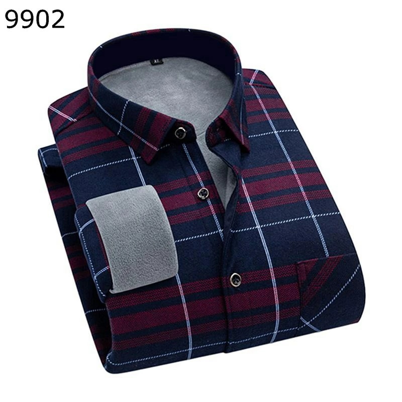 保温シャツ 冬用シャツ メンズ おしゃれ 格子 ストライプ 裏起毛シャツ 薄ボア 厚手 暖かい 保温 防寒 開襟 長袖 軽量 通勤 作業服 大きいサイズ ビジネス カジュアル