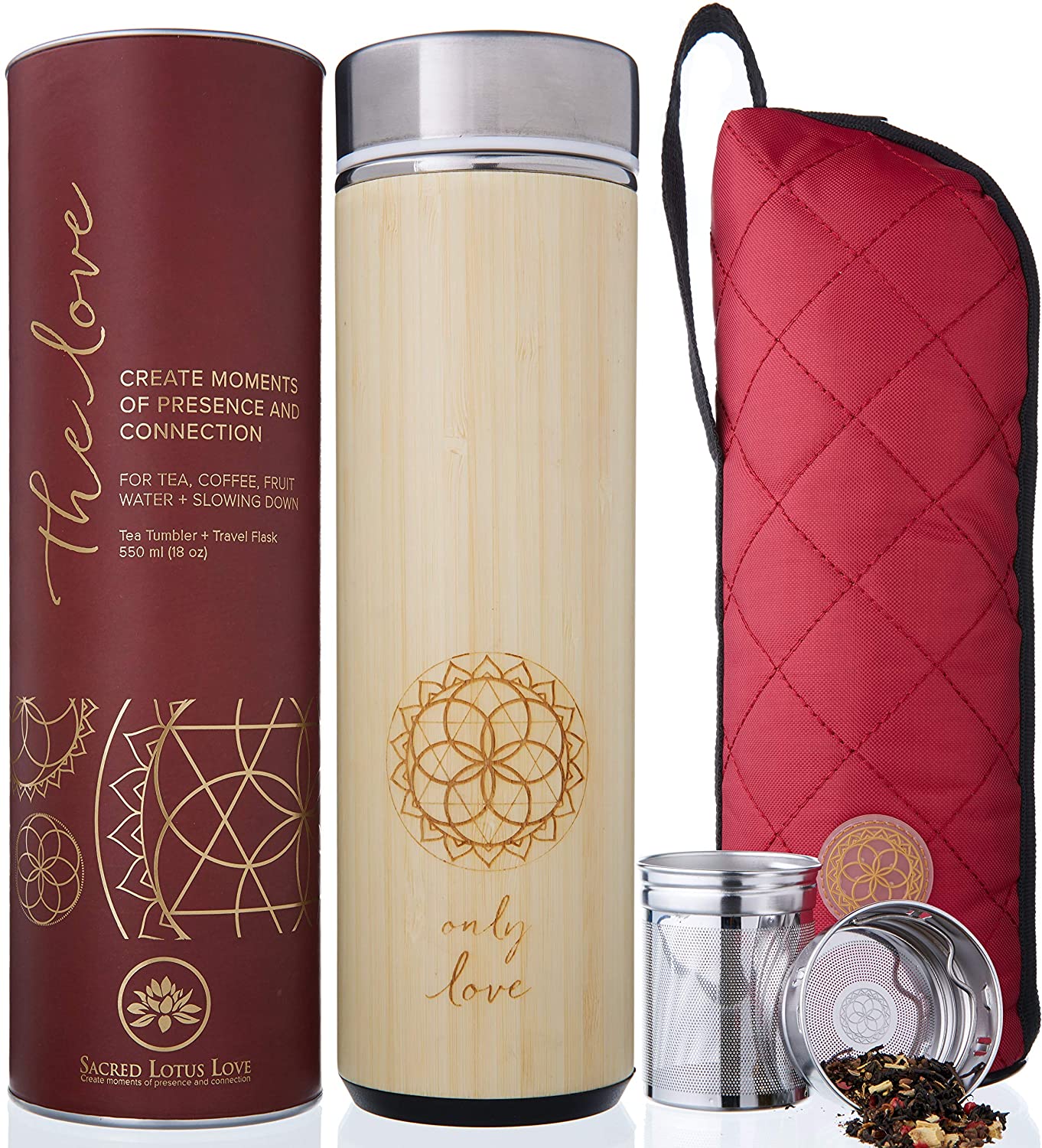[アメリカ直送] [信頼できる商品] The Love Bamboo Tea Tumbler The