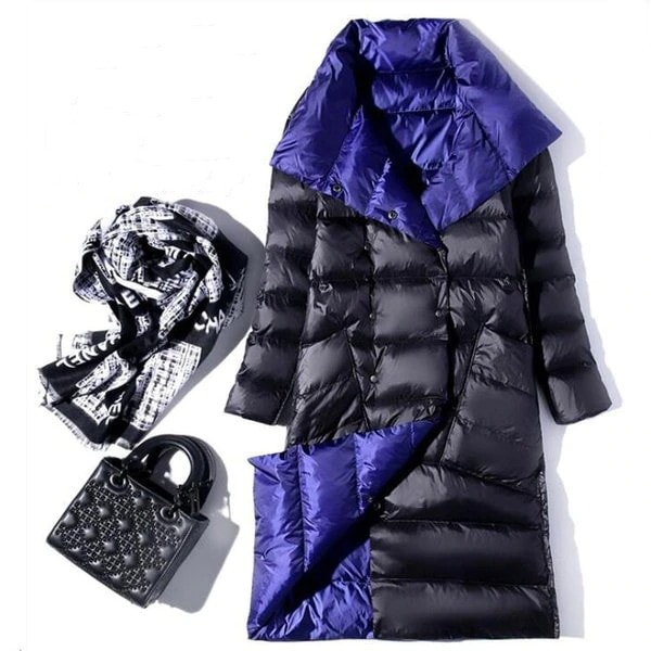 ダウンコート コート ロングコート ジャケット レディース ダウン ロング丈 薄手 長袖 2色スプラ