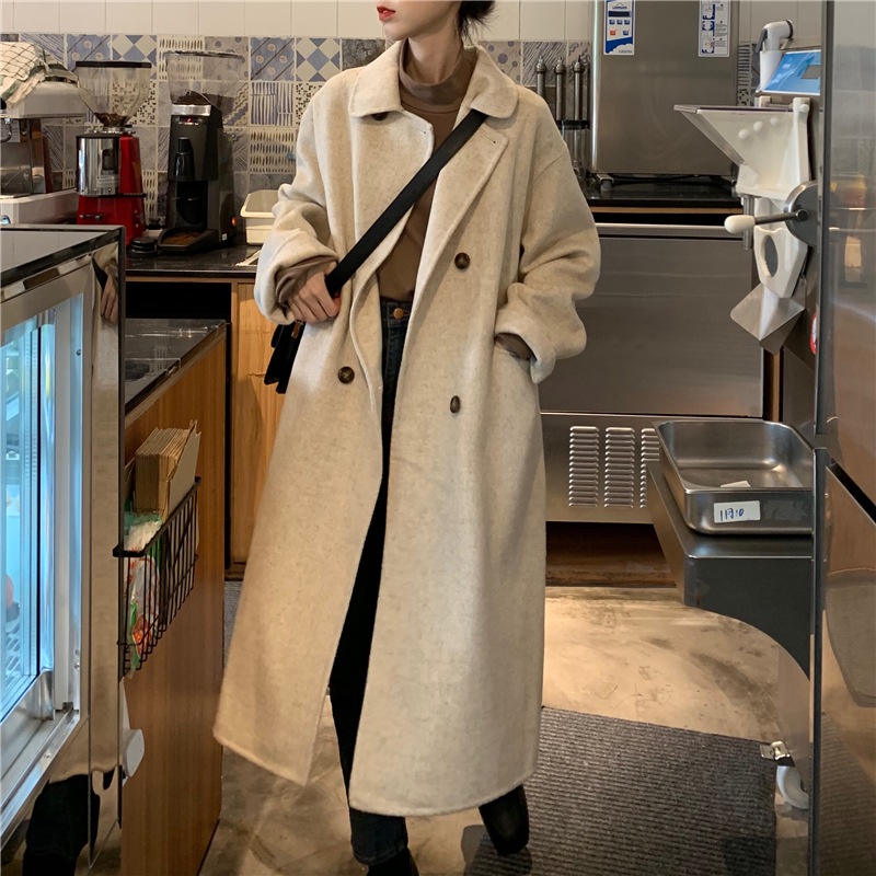 アウター コート チェスターコート ロング丈 長袖 襟付き ストレート レトロ マニッシュ 無地 大人女子 秋 冬 誕生日 卒業式 卒園式 個性的 アプリコット ブラック フリーサイズ エレガント